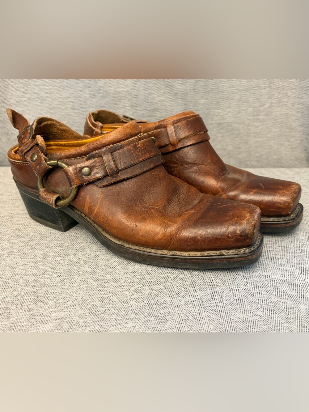 Frye Harness Leather Mules Clogs
